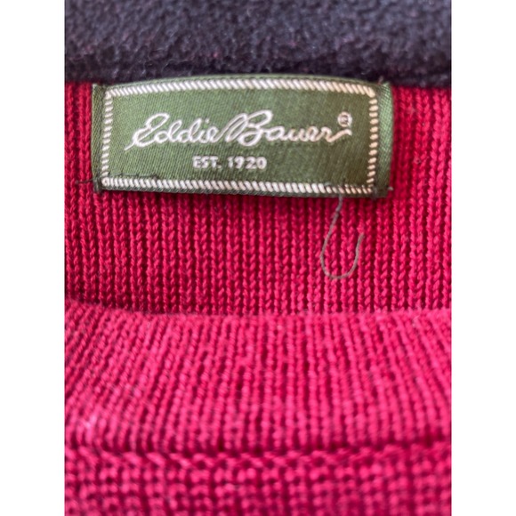 Eddie Bauert Sweater‎ Men Size Large  Maroon Long Sleeve Crew Neck - Picture 6 of 6